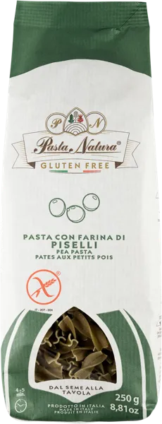Изображение Макароны из зеленого гороха Паста Натура из Пьемонта пизелли без глютена Паста Натура м/у, 250 г