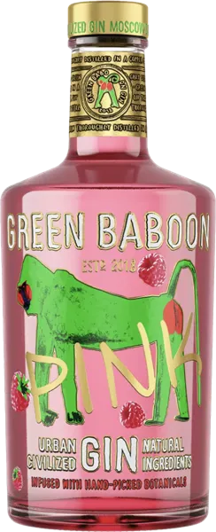 Изображение Джин 40% Грин Бабун пинк Новабев Групп с/б, 0,5 л