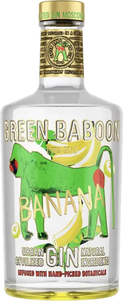 Изображение Джин 40% Грин Бабун банан Новабев Групп с/б, 0,5 л