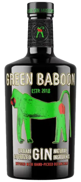 Изображение Джин 40% Грин Бабун Новабев Групп с/б, 0,5 л