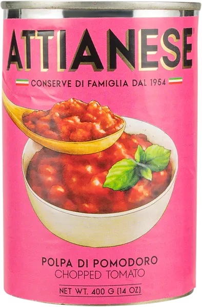 Изображение Томаты резаные Аттианезе из Солерно в томатном соке Итальянавера ж/б, 400 г