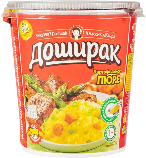 Изображение Пюре быстрого приготовления Доширак говядина с овощами Доширак Коя п/ст, 52 г