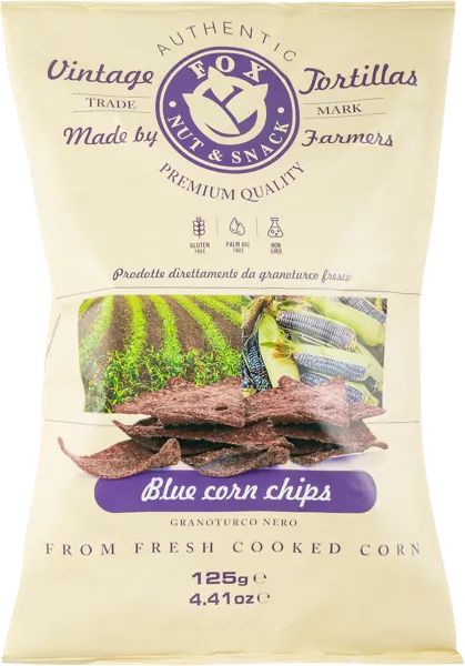 Изображение Чипсы кукурузные Фокс из Абруццо голубая кукуруза Фокс м/у, 125 г