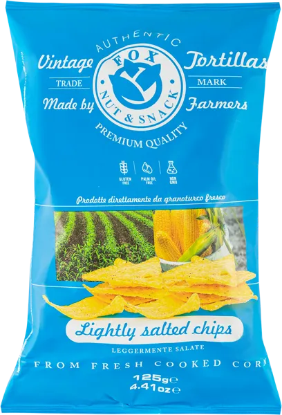 Изображение Чипсы кукурузные Фокс из Абруццо с солью Фокс м/у, 125 г