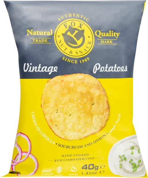 Изображение Чипсы картофельные Фокс из Абруццо сметана лук Фокс м/у, 40 г