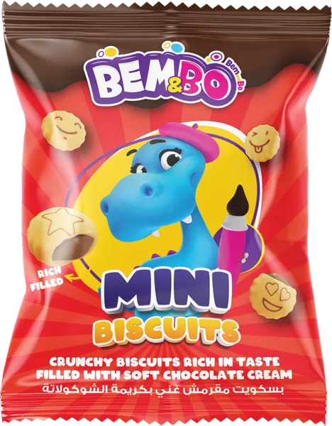Изображение Печенье с начинкой Бембо шоколад мини френдс Глобал м/у, 15 г