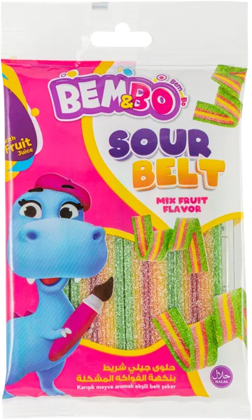 Изображение Мармелад жевательный Бембо фруктовые ленты кислый Глобал м/у, 70 г