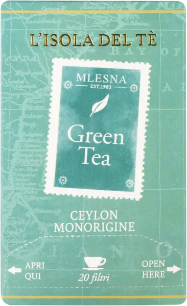 Изображение Чай зеленый в пакетиках Л'Исола дель Тэ Вичентини кор, 20*2 г