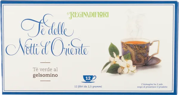 Изображение Чай зеленый в пакетиках Реджина Ди Фиори жасмин Вичентини кор, 12*2 г