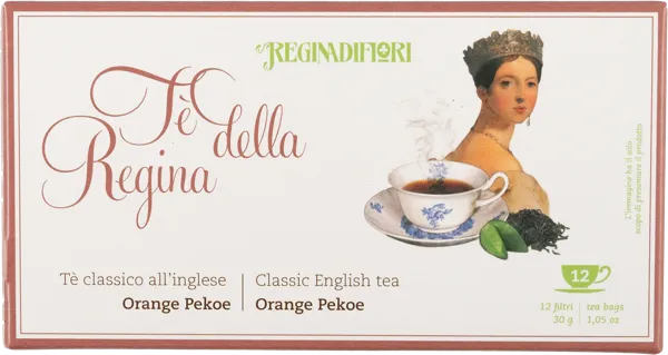 Изображение Чай черный в пакетиках Реджина Ди Фиори оранж пеко Вичентини кор, 12*2 г