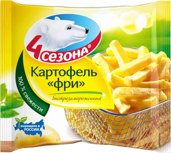 Изображение Корнеплод замороженный 4 Сезона картофель фри Хладоком Западный м/у, 450 г