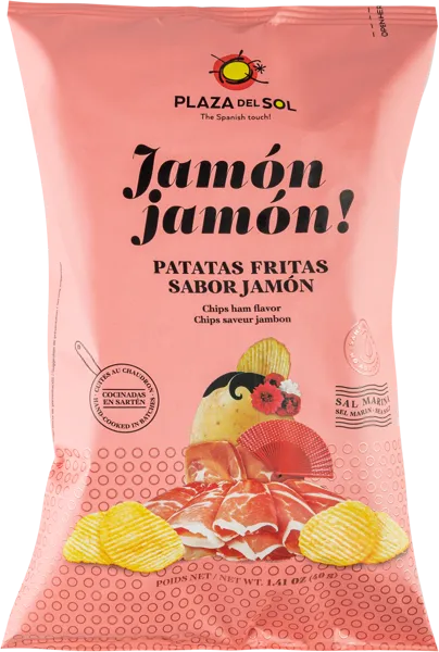 Изображение Чипсы картофельные Плаза дель Соль из Аликанте с хамоном Плаза Дель Соль м/у, 40 г