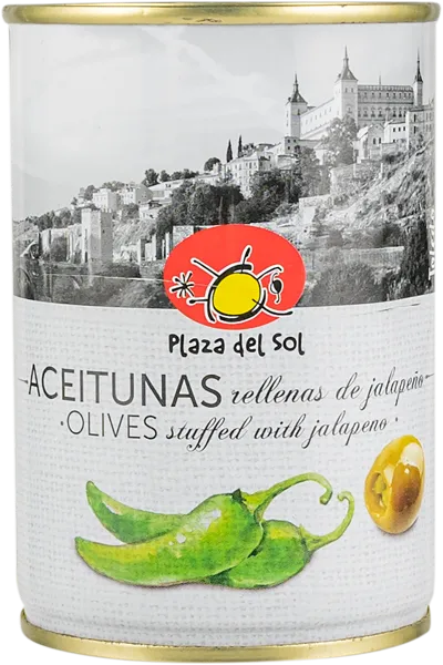 Изображение Оливки с перцем халапеньо Плаза дель Соль из Аликанте Плаза Дель Соль ж/б, 280 г