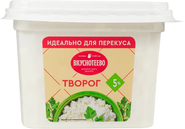 Изображение Творог 5% Вкуснотеево Молвест п/б, 200 г
