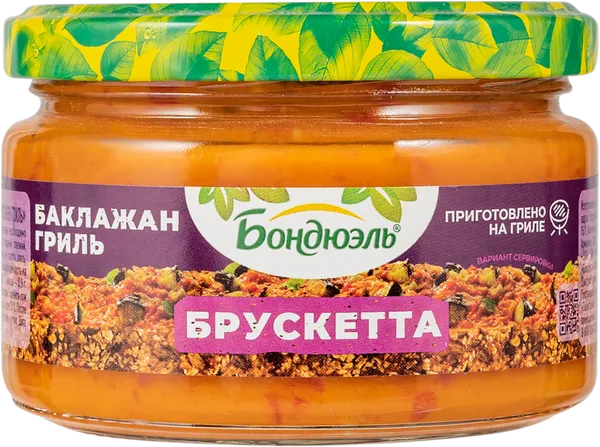Изображение Брускетта Бондюэль баклажан гриль Евротерм с/б, 250 мл