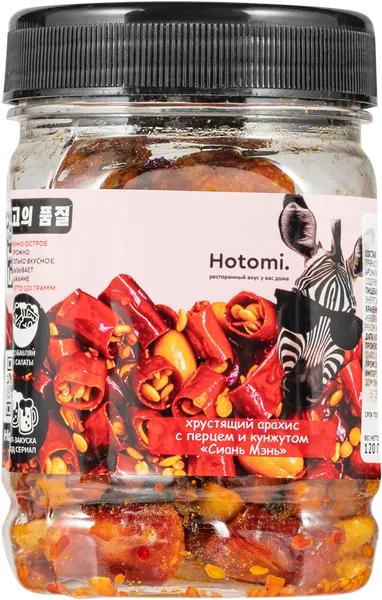 Изображение Приправа хрустящая Хотоми арахис перец кунжут Луян Фуд Ко м/у, 120 г