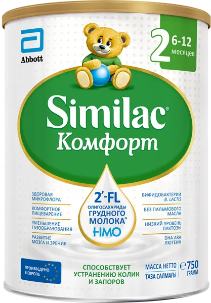Изображение Смесь с 6 мес Симилак Комфорт 2 Эбботт Лэбораториз ж/б, 750 г