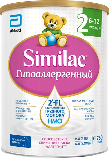 Изображение Смесь с 6 мес Симилак гипоаллергенная Эбботт Лэбораториз ж/б, 750 г
