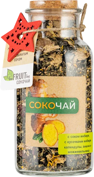 Изображение Чай зеленый Бифрут имбирь вишня календула Аличе с/б, 130 г