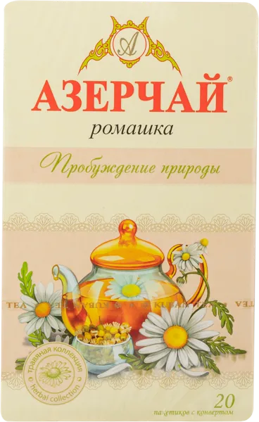 Изображение Чай зеленый в пакетиках Азерчай ромашка Кубань-Ти кор, 20*1,8 г