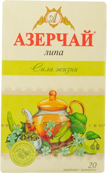 Изображение Чай зеленый в пакетиках Азерчай липа Кубань-Ти кор, 20*1,8 г