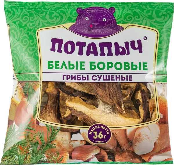 Изображение Грибы сушеные Потапыч белые боровые Си-Продукт к/у, 38 г