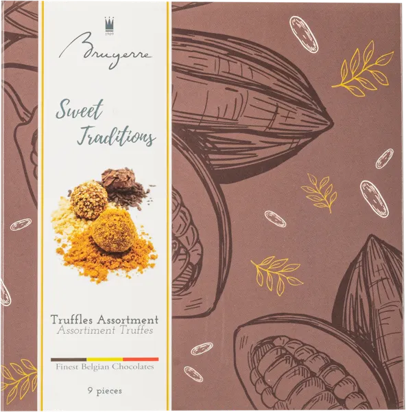 Изображение Трюфели шоколадные Брюйер пралине 9 конфет Брюйер кор, 115 г