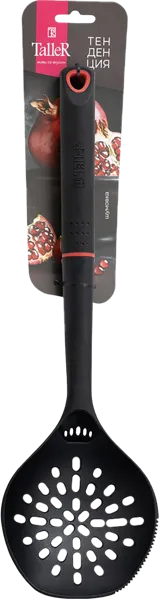 Изображение Шумовка 36,5см для кухни Таллер черная пластик Таллер п/у, 1 шт