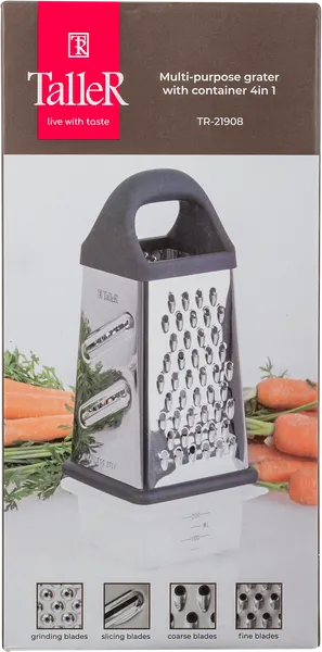 Изображение Терка 21*10*10см Таллер 4 грани с контейнером Таллер кор, 1 шт