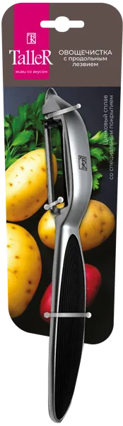 Изображение Овощечистка 16,5см Таллер продольная нерж сталь Таллер п/у, 1 шт