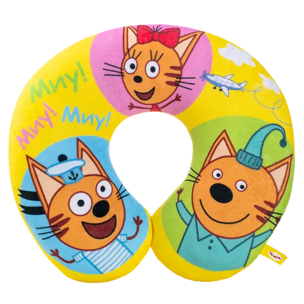 Изображение Подушка дорожная 7см Дрим мейкерс три кота Волшебный остров м/у, 1 шт