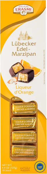 Изображение Конфеты в шоколаде Эрасми апельсин и марципан 35% Эрасми Карстенс кор, 125 г