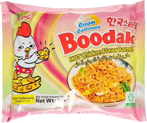 Изображение Лапша быстрого приготовления Будак острая курица сливочная Хэнань м/у, 140 г