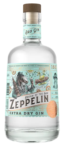 Изображение Джин 0.47 Цеппелин экстра драй Фортуна ЛВЗ с/б, 0,5 л