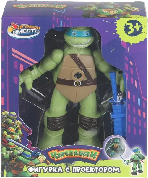 Изображение Фигурка 15см Играем вместе черепашка с проектором Шанту Сити к/у, 1 шт