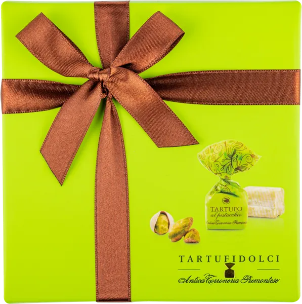 Изображение Трюфели белый шоколад Антика Торронерия Пьемонт с фисташкой Джиолосита кор, 125 г