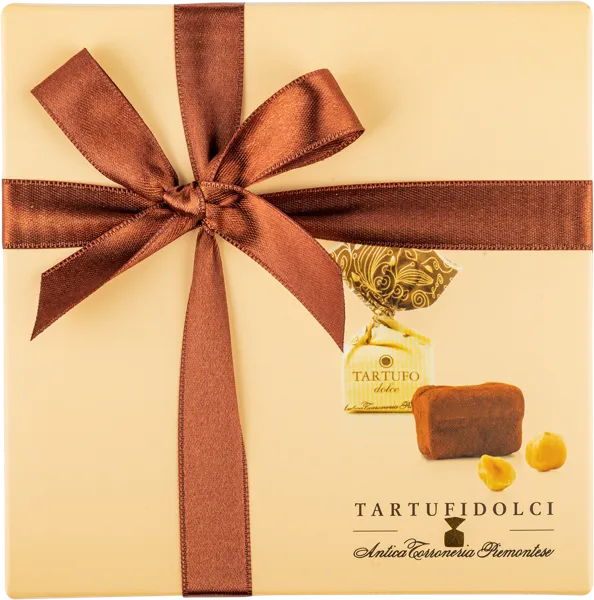 Изображение Трюфели темный шоколад Антика Торронерия Пьемонт с лесным орехом Джиолосита кор, 125 г