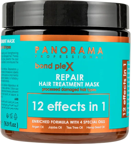 Изображение Маска для поврежд волос Панорама Профессионал с маслами восстанавлив МА Козметик САН п/у, 500 мл