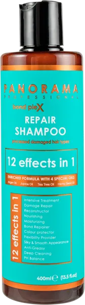 Изображение Шампунь для поврежд волос Панорама Профессионал с маслами восстанавлив МА Козметик САН п/у, 400 мл