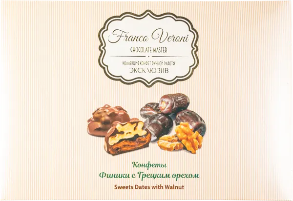 Изображение Конфеты г.Краснодар Франко Верони финики с грецким орехом Звезда Кубани кор, 200 г