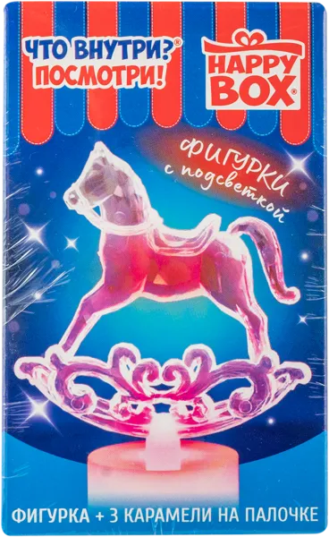 Изображение Карамель с игрушкой Хэппи Бокс новогодний светящиеся фигурки Сладкая сказка кор, 30 г