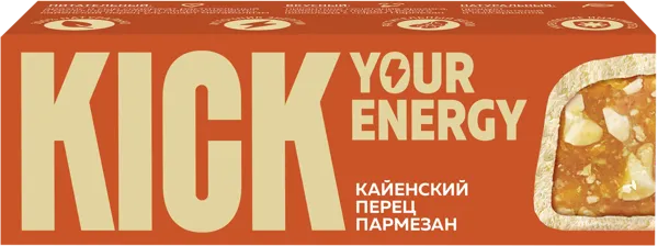 Изображение Батончик арахисовый без сахара Кик кайенский перец пармезан Фуд Революшн кор, 45 г
