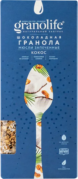 Изображение Гранола Гранолайф шоколад кокос Гранолайф кор, 400 г