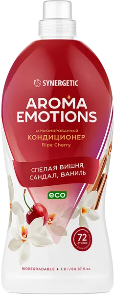 Изображение Кондиционер для белья Синергетик БИО спелая вишня Синергетик п/у, 1,8 л