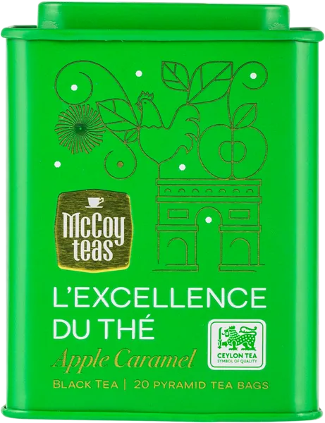 Изображение Чай черный в пирамидках Маккой яблочная карамель Маккой Цейлон ж/б, 20*2 г