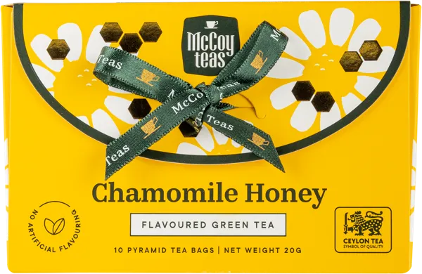 Изображение Чай зеленый в пирамидках Маккой ромашка мед Маккой Цейлон кор, 10*2 г