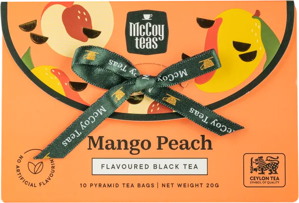 Изображение Чай черный в пирамидках Маккой манго персик Маккой Цейлон кор, 10*2 г