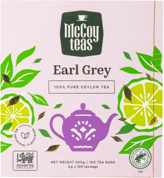 Изображение Чай черный в пакетиках Маккой эрл грей Маккой Цейлон кор, 100*2 г