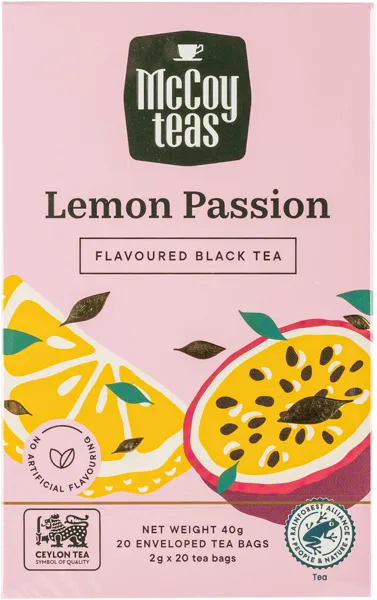 Изображение Чай черный в пакетиках Маккой лимон маракуйя Маккой Цейлон кор, 20*2 г