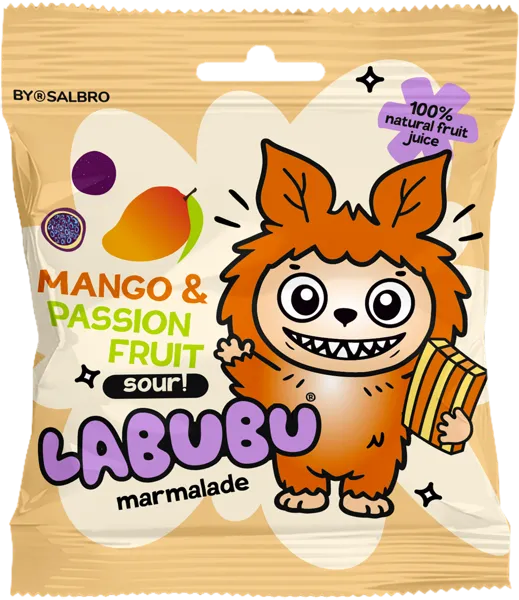 Изображение Мармелад жевательный Лабубу манго маракуя кислый Салбро м/у, 45 г